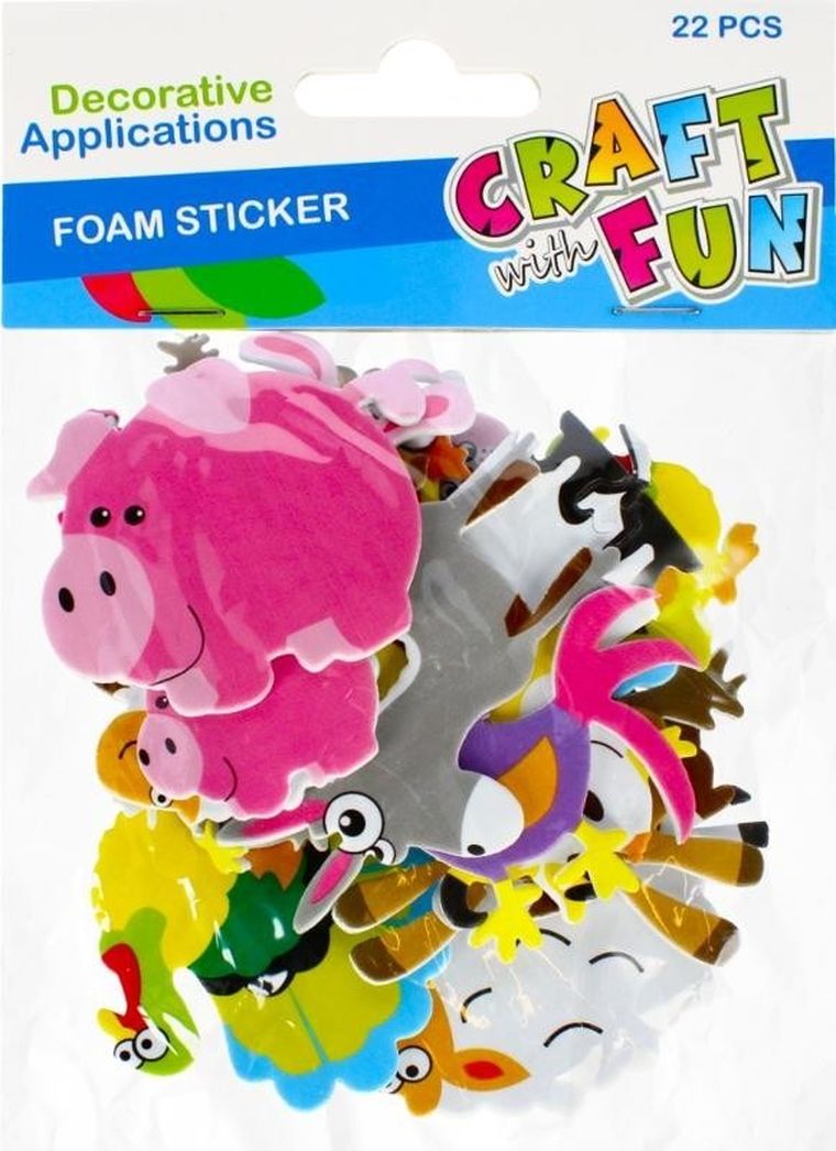 Craft With Fun, naklejki piankowe, samoprzylepne, zwierzęta domowe