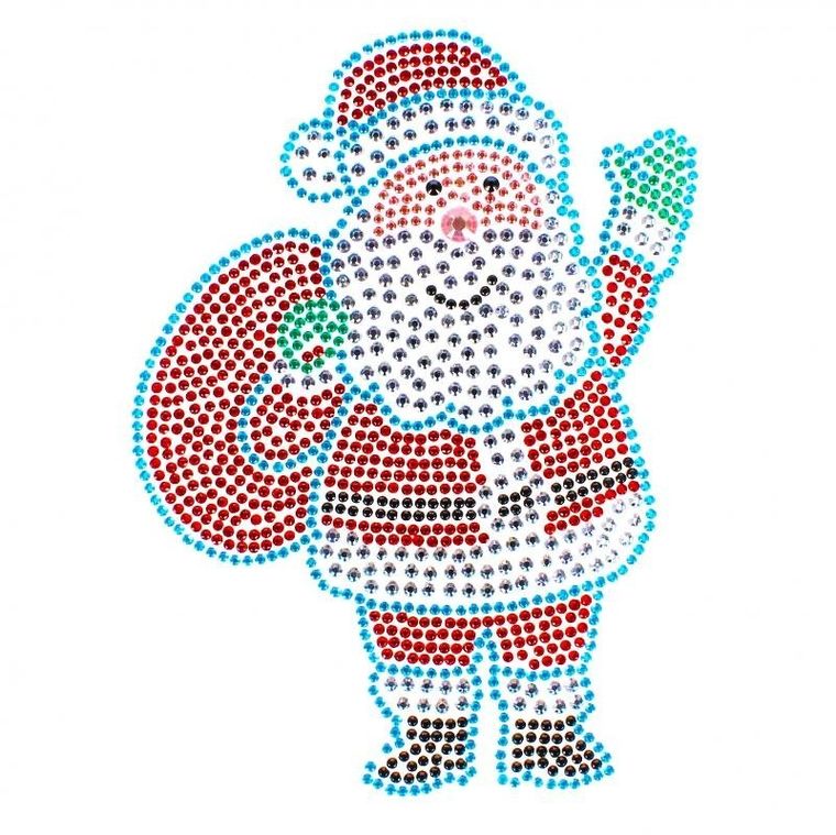 Craft With Fun, ozdoby dekoracyjne, samoprzylepne kryształki, mikołaj i bałwan