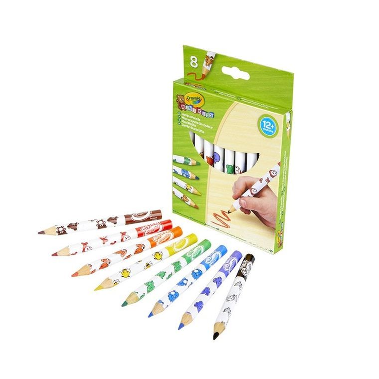 Crayola, Jumbo Mini Kids, grube kredki ołówkowe, 8 szt.