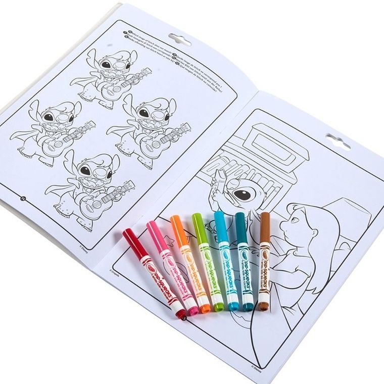 Crayola, Lilo i Stitch, kolorowanka z łamigłówkami i flamastrami