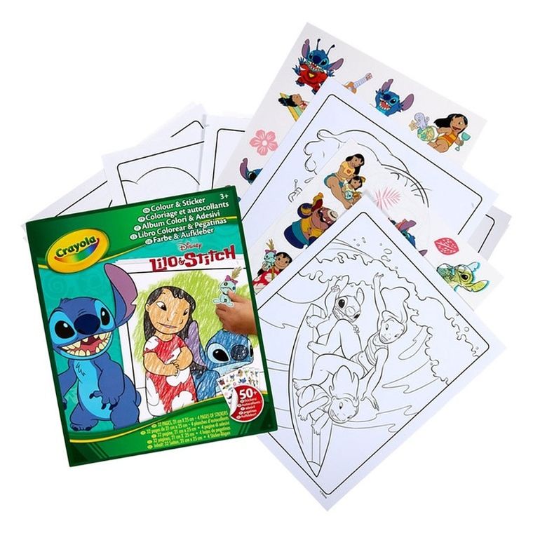Crayola, Lilo i Stitch, kolorowanka z naklejkami