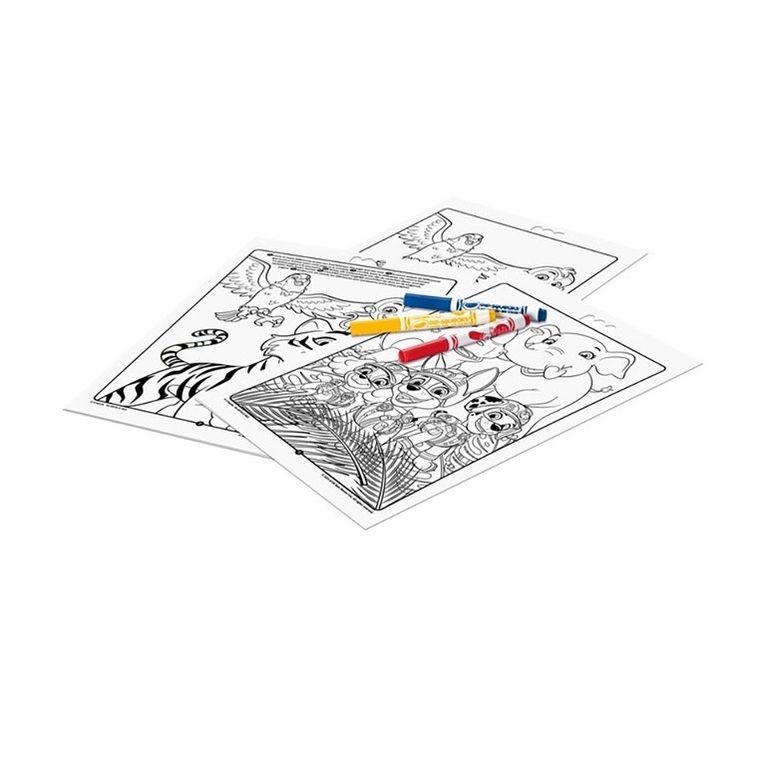 Crayola, Psi Patrol, kolorowanka z łamigłówkami i flamastrami
