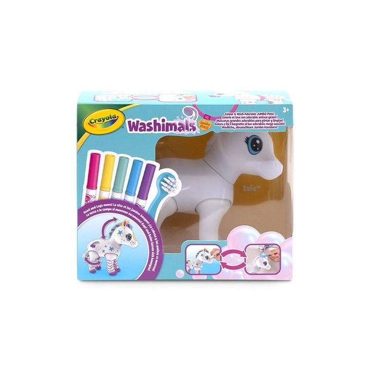 Crayola, Washimals, Jumbo Pets, figurka do kolorowania zmywalnymi flamastrami, Kucyk Elvis