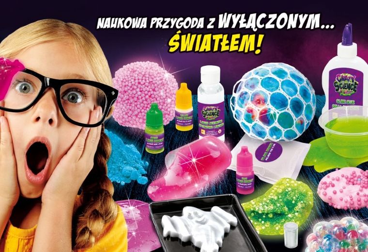 Crazy Science, Slime w ciemności, zestaw kreatywny