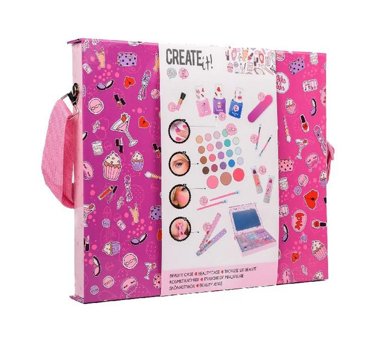 Create It! zestaw kosmetyczny w różowej walizce