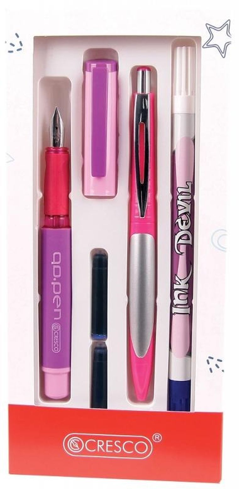 Cresco, Go Pen, zestaw piśmienny: pióro + długopis + wymazywacz