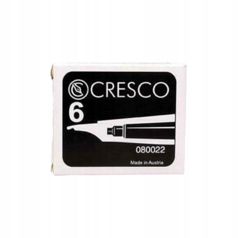 Cresco, naboje do pióra, krótkie, czarne, 6 szt.