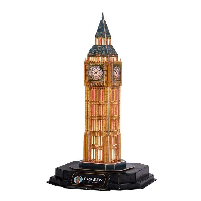 Cubic Fun, Big Ben, puzzle 3D, LED, 32 elementy