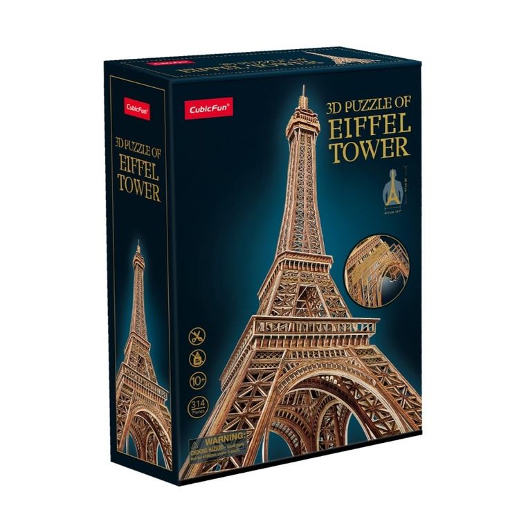 Cubic Fun, Wieża Eiffla, puzzle 3D, 314 elementów