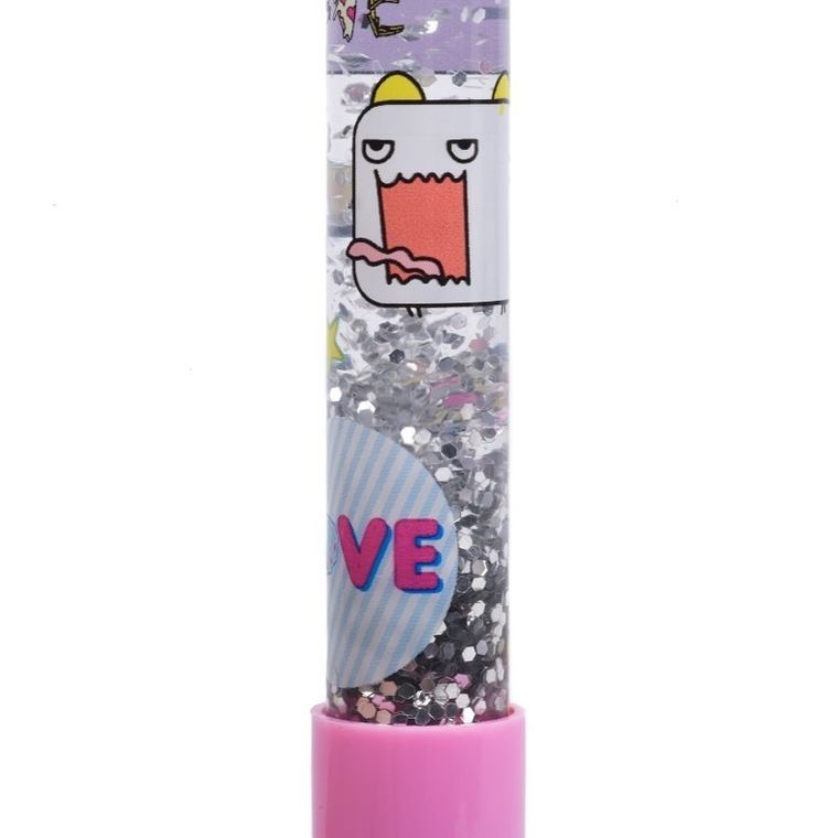 Cubie Squad, długopis z płynnym brokatem