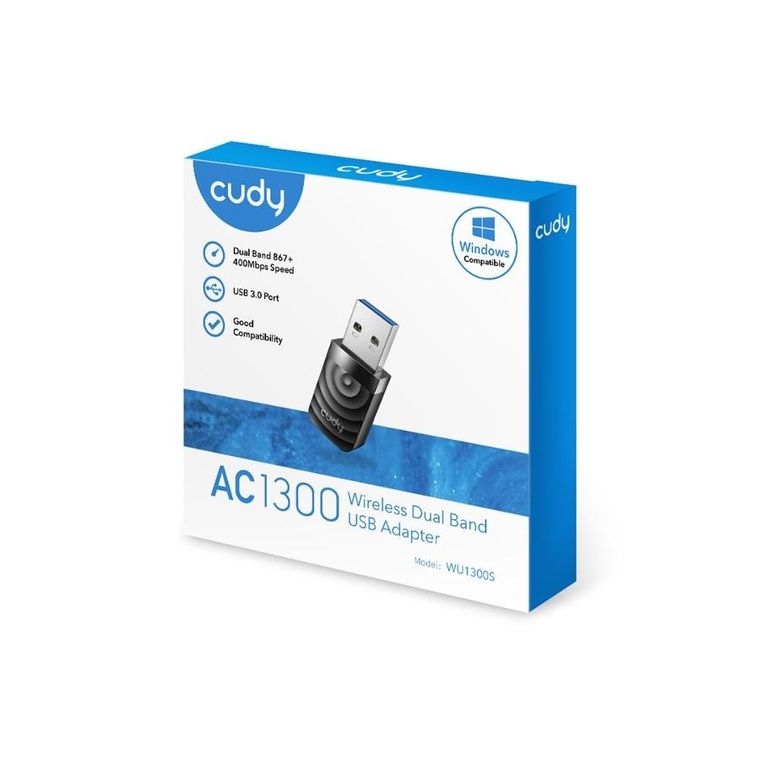 Cudy, karta sieciowa, WU1300S AC1300 USB 3.0