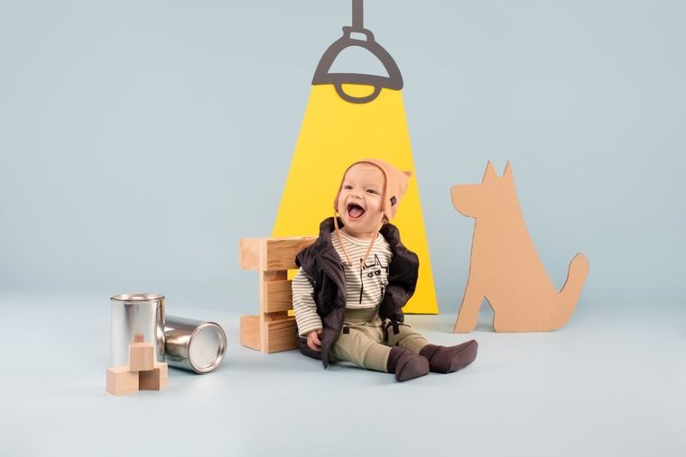 Czapka chłopięca, beżowa, Olivier, Pinokio