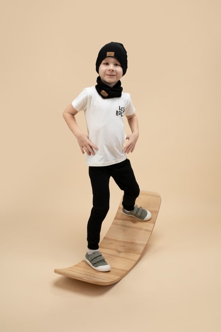 Czapka chłopięca, czarna, Pinokio