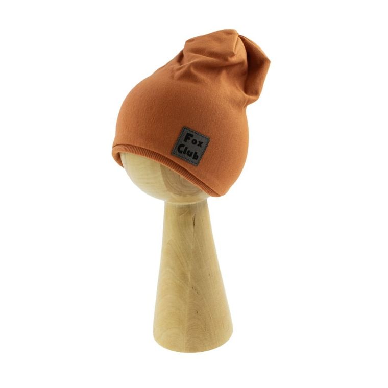 Czapka chłopięca, pomarańczowa, Fox Club, Nicol