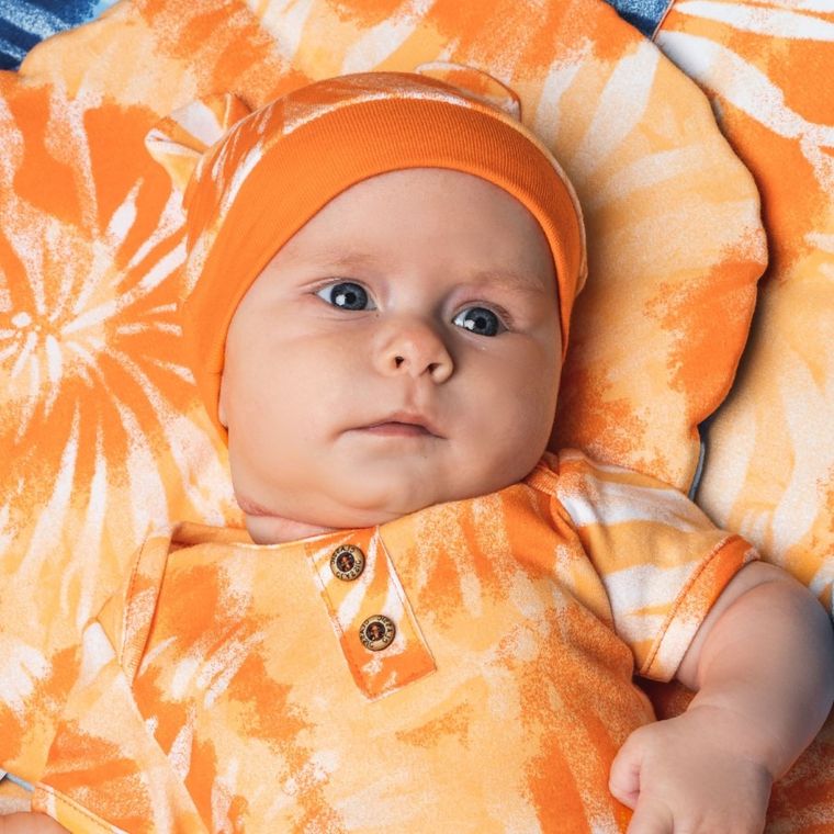 Czapka chłopięca, pomarańczowa, Nicol