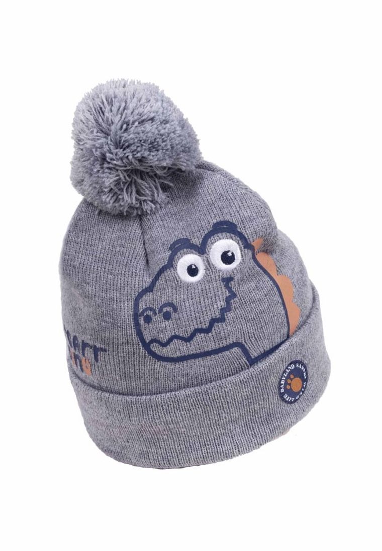 Czapka chłopięca, szara, Yoclub