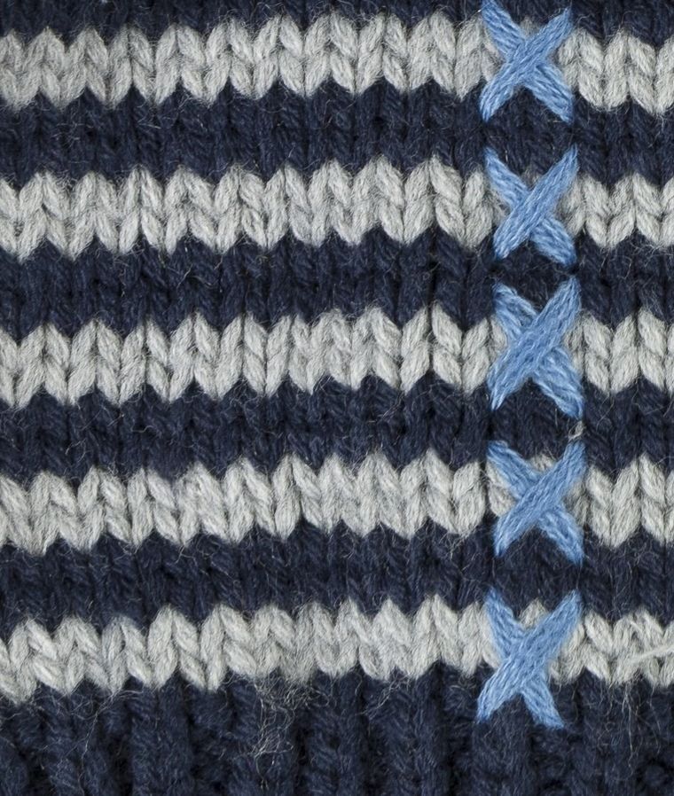 Czapka chłopięca, szaro-niebieska, Döll