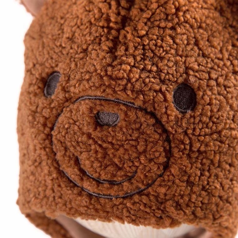 Czapka chłopięca, wiązana, brązowa, Eevi