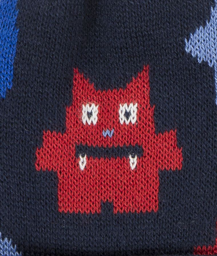 Czapka chłopięca, wiązana, granatowa, Döll