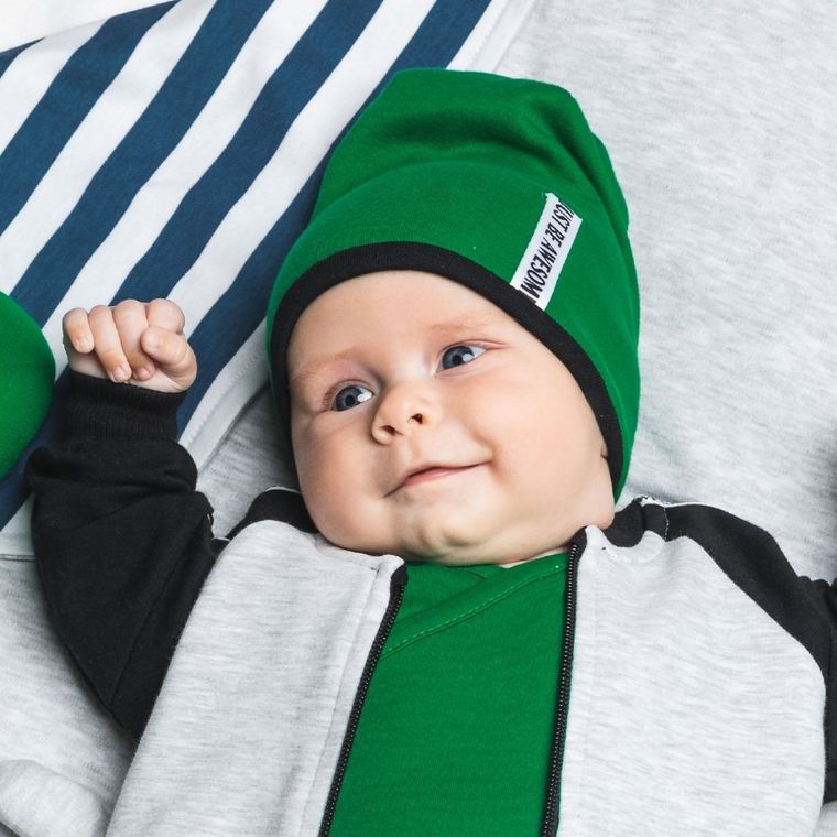 Czapka chłopięca, zielona, Nicol