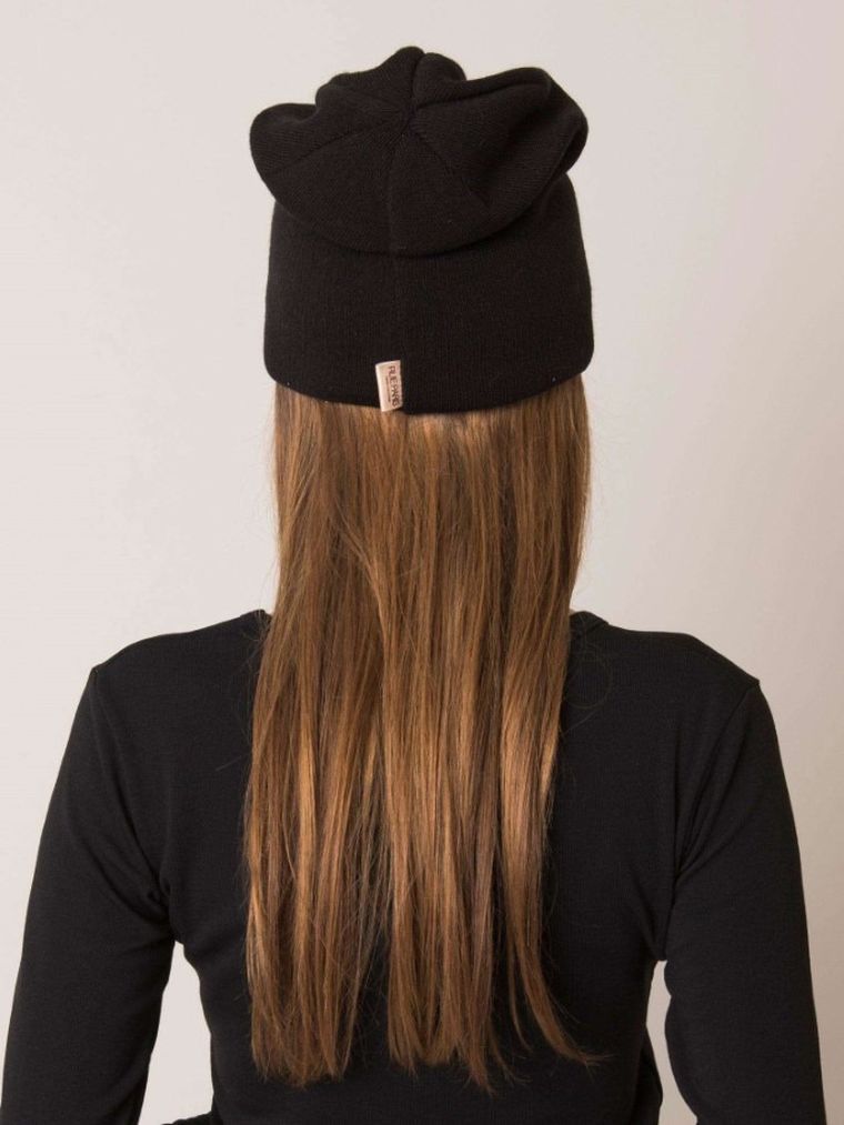 Czapka damska, czarna, Rue Paris