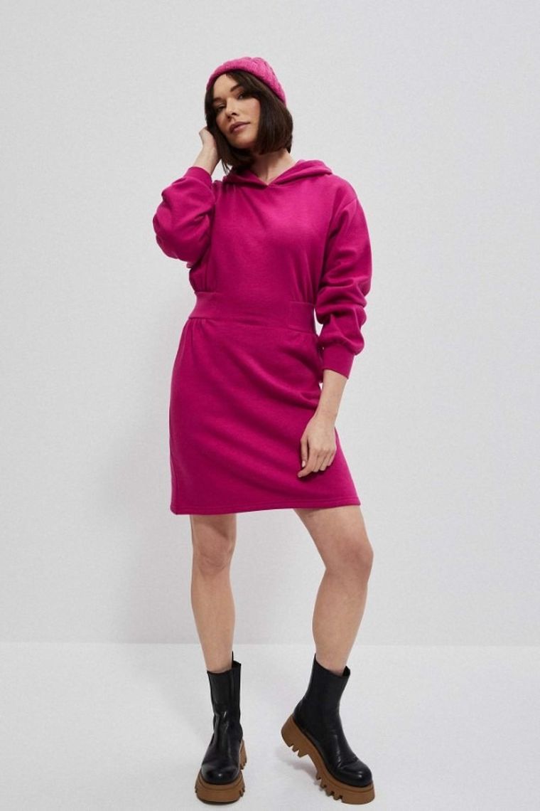 Czapka damska, różowa, Moodo