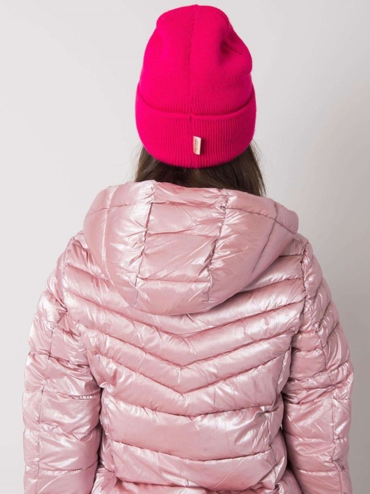 Czapka damska, różowa, Rue Paris