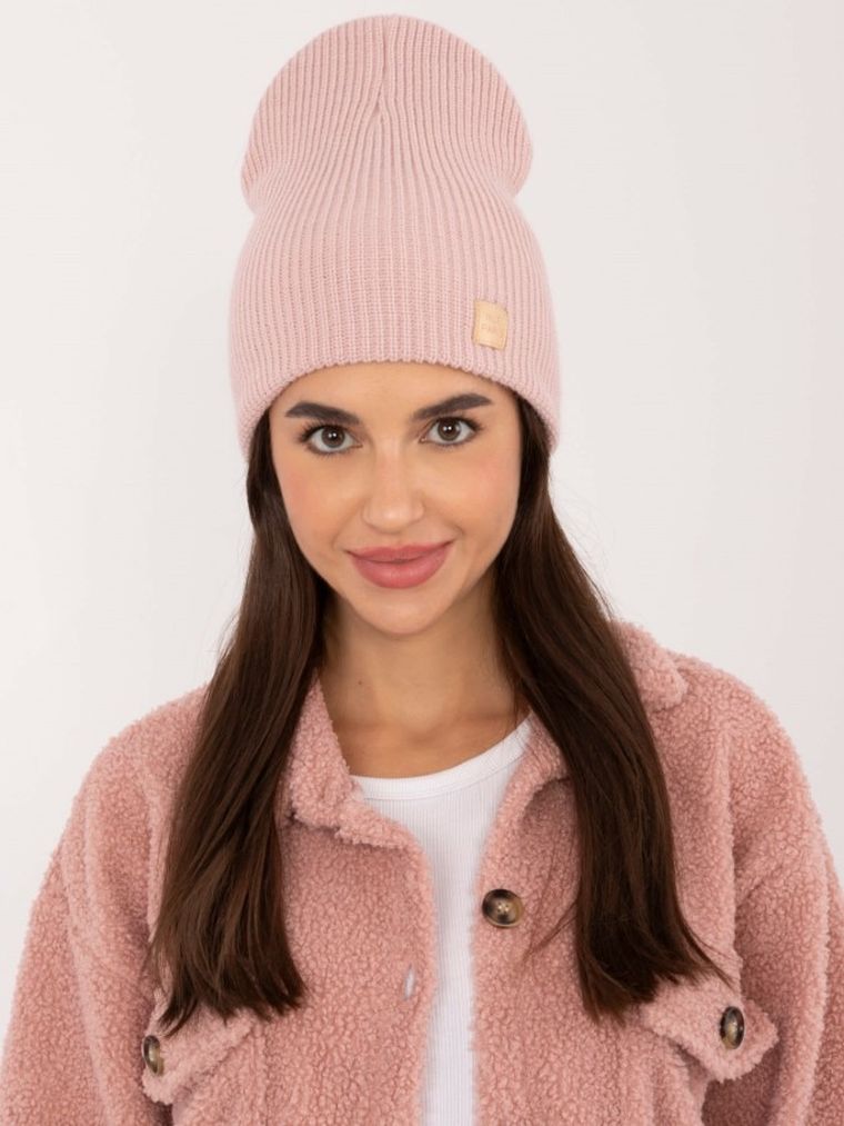 Czapka damska, różowa, Rue Paris