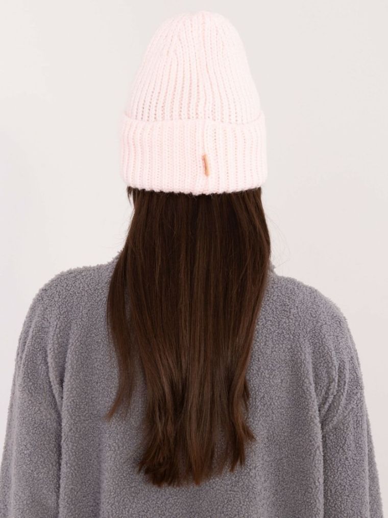 Czapka damska, różowa, Rue Paris