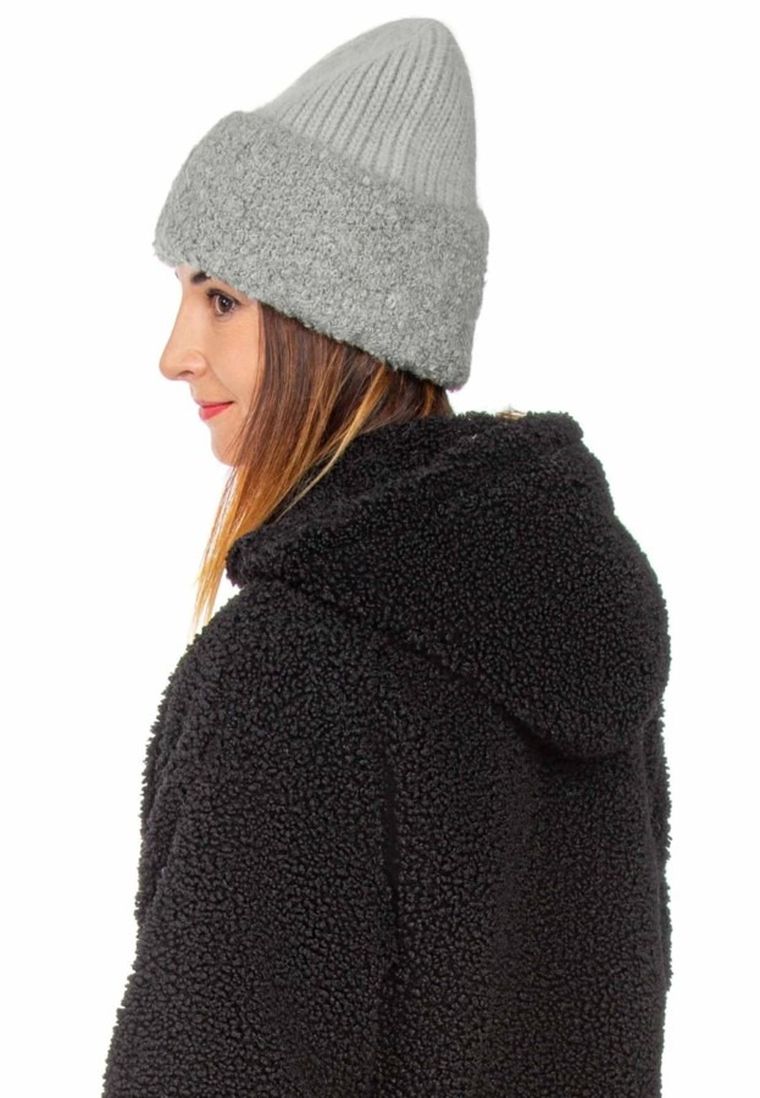 Czapka damska, szara, Ambra