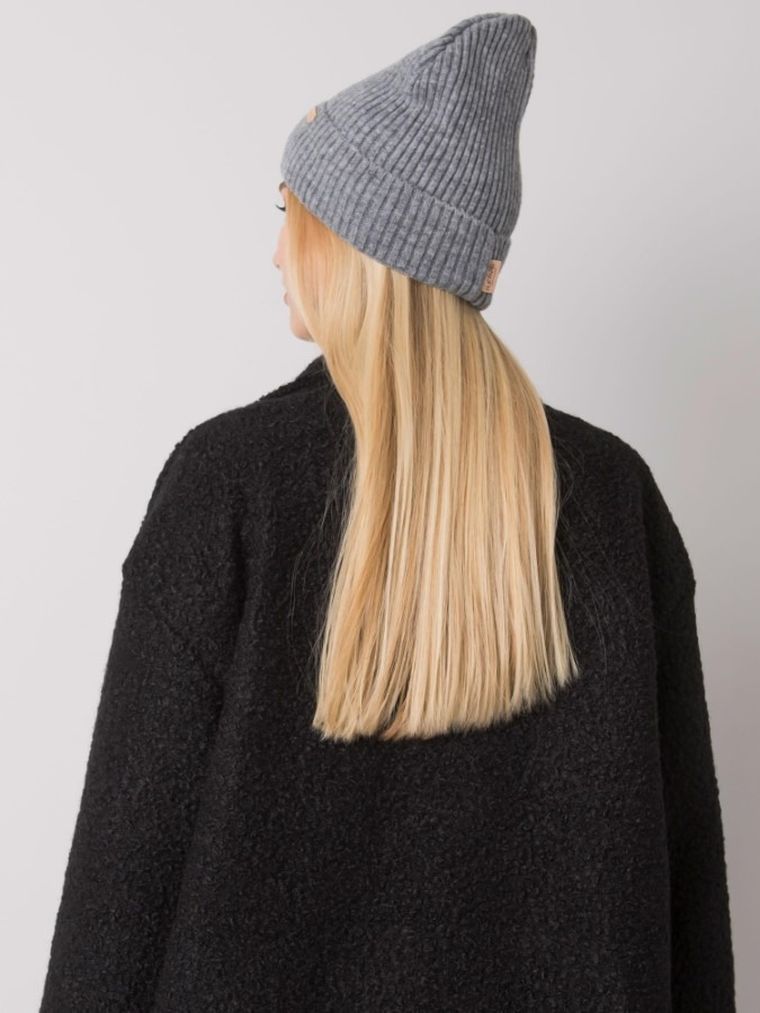 Czapka damska, szara, Rue Paris