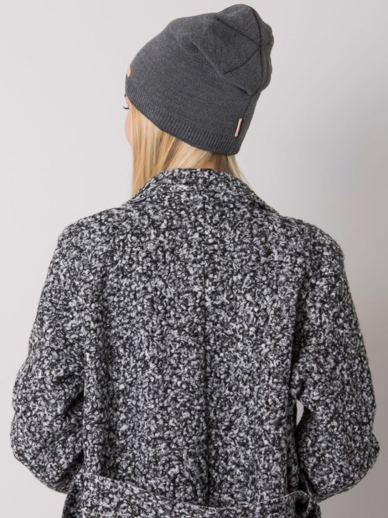 Czapka damska, szara, Rue Paris