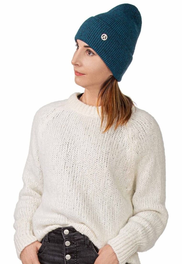 Czapka damska, turkusowa, Ambra