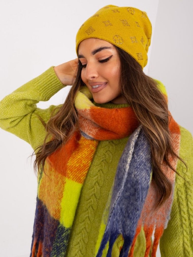 Czapka damska, żółta, Italy Moda