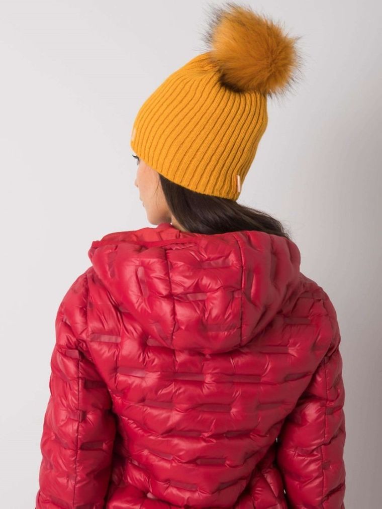 Czapka damska, żółta, Rue Paris