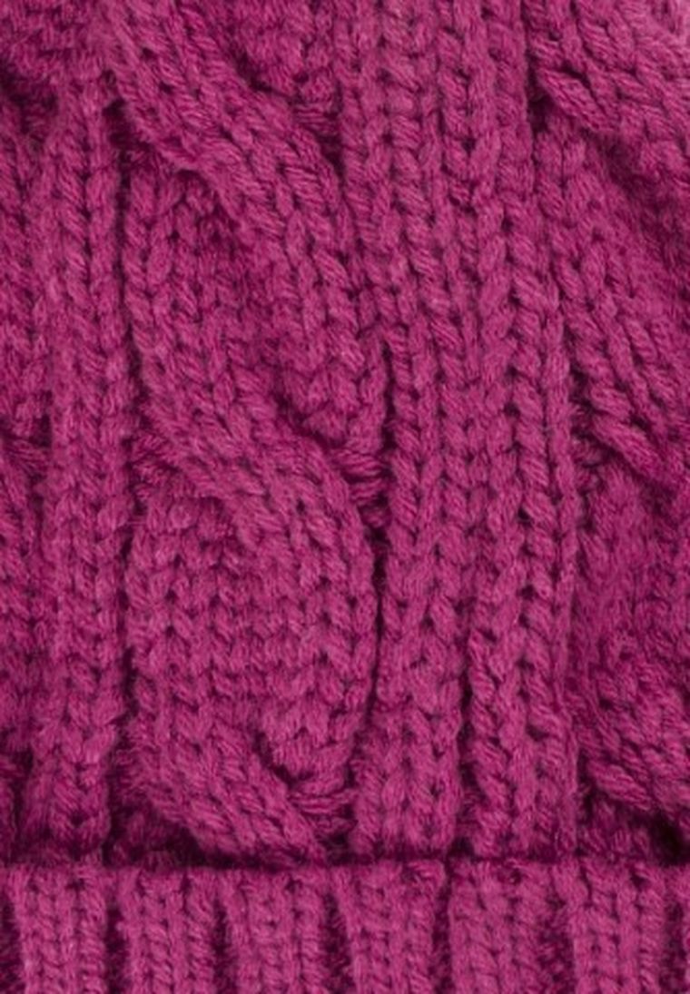 Czapka dziecięca, bordowa, pompon, Döll