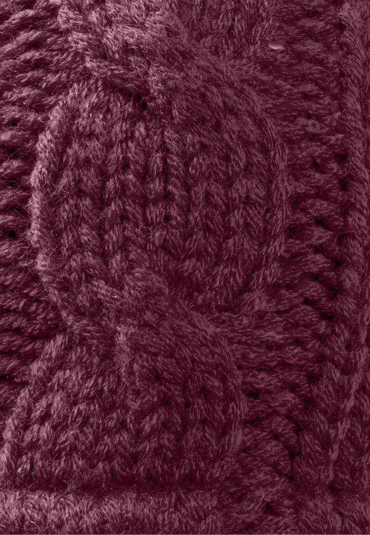 Czapka dziecięca, bordowa, pompon, Döll