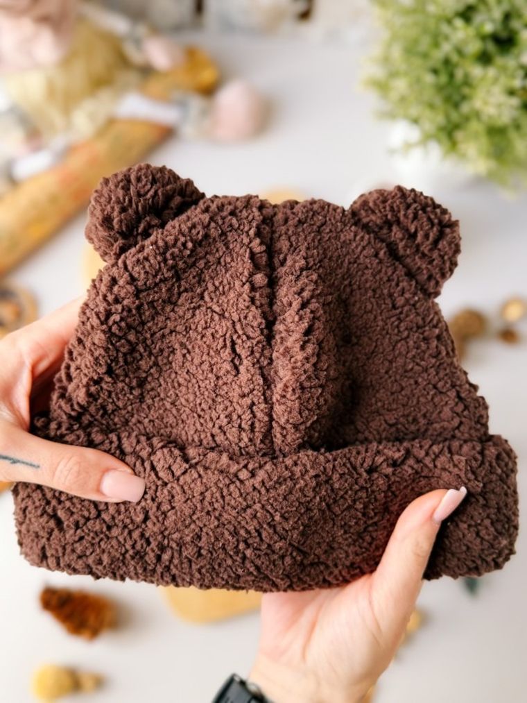 Czapka dziecięca, brązowa, Iltom