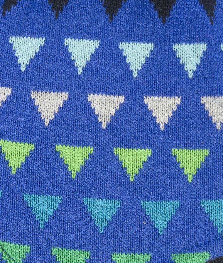 Czapka dziecięca, niebieska, trójkąty, Döll