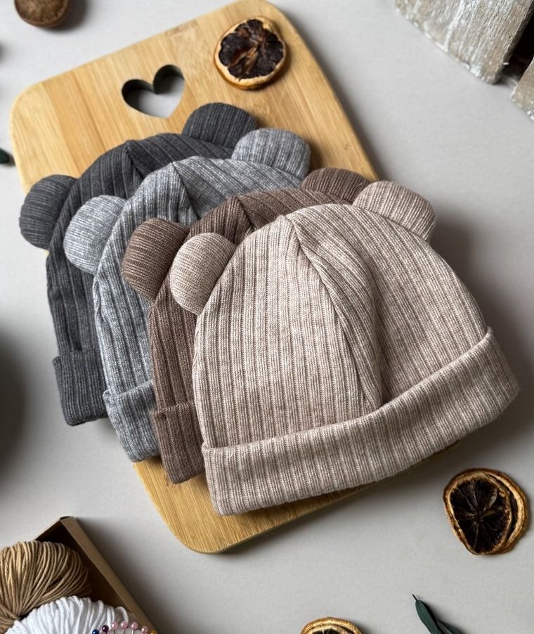 Czapka dziecięca, sweterkowa, brązowa, Iltom