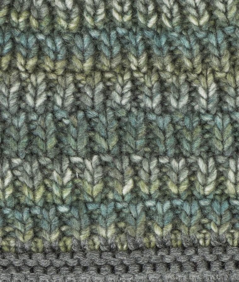 Czapka dziecięca z pomponem, z wełną, szara, Döll