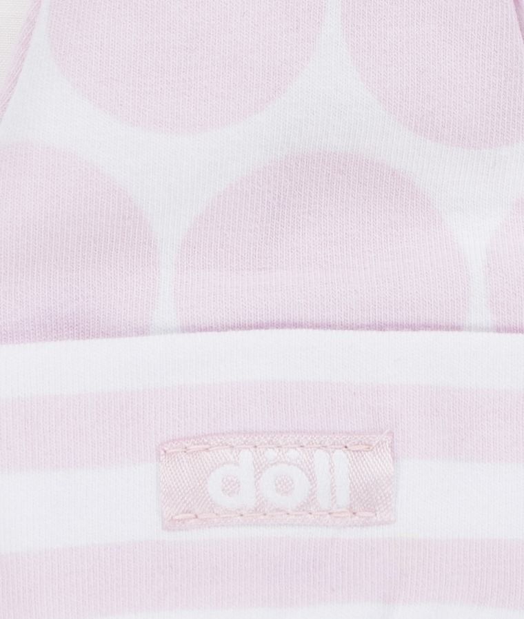 Czapka dziewczęca, biało-różowa, Döll