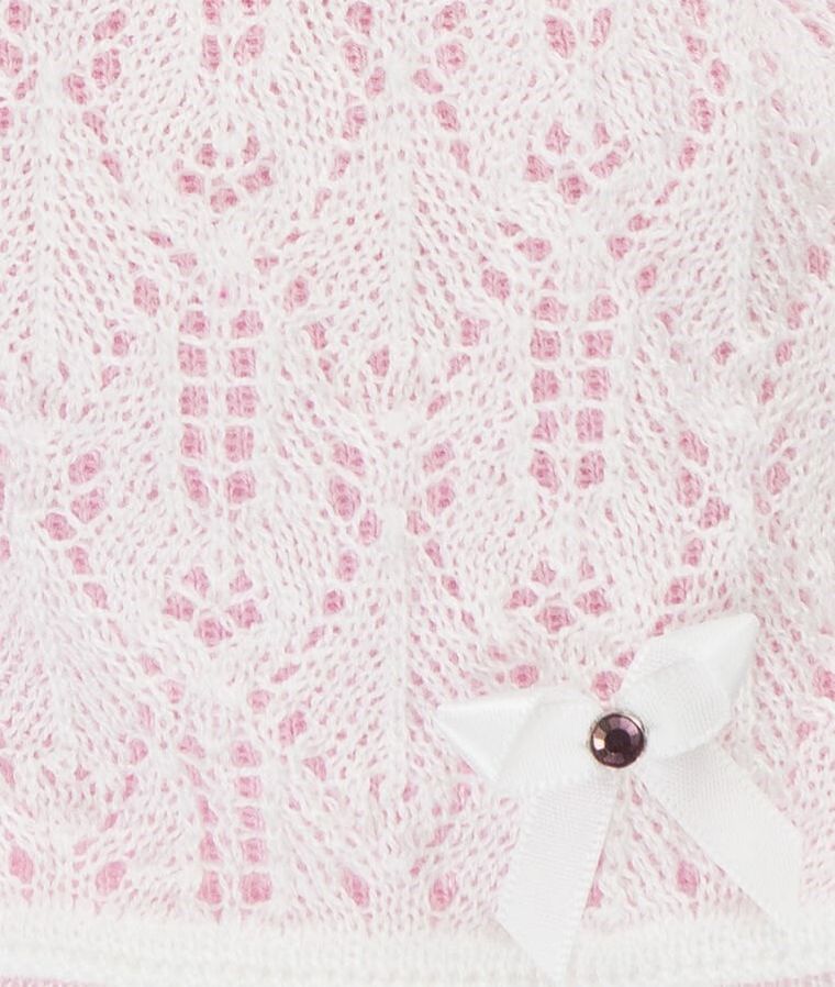 Czapka dziewczęca, biało-różowa, Döll