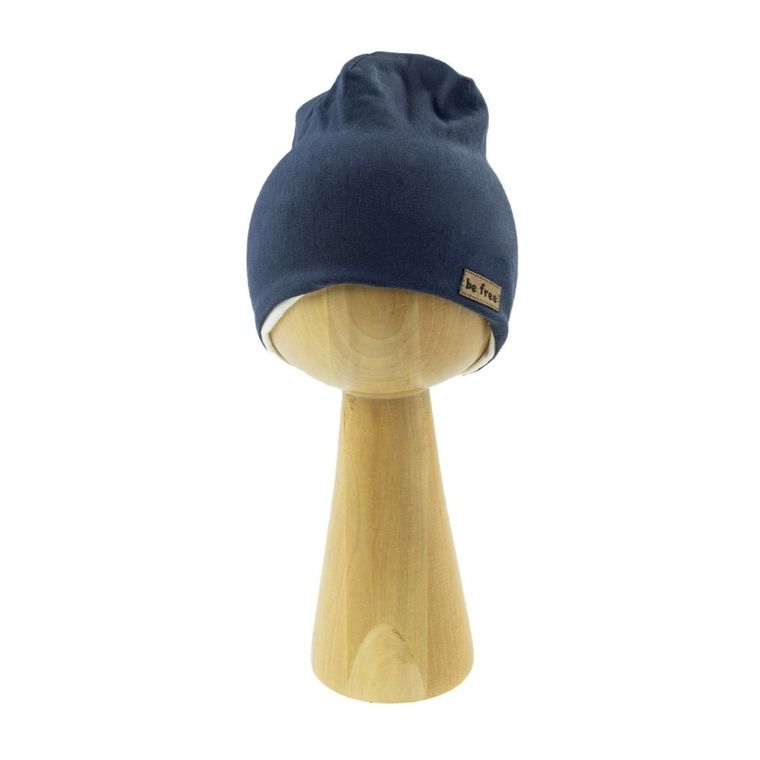 Czapka dziewczęca, granatowa, Be free, Nicol