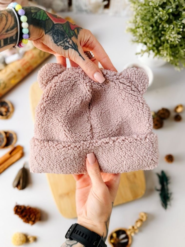 Czapka dziewczęca, różowa, Iltom