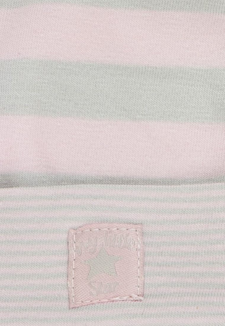 Czapka dziewczęca, różowo-szara, paski, Döll