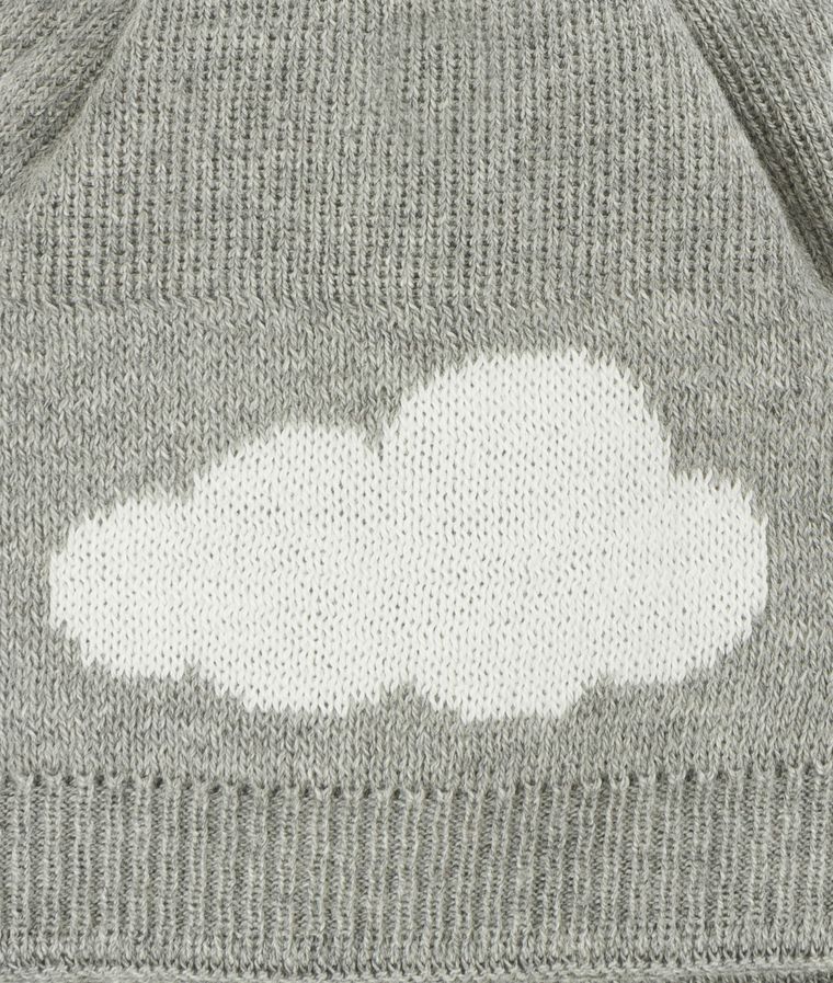 Czapka dziewczęca, szara, chmurka, Döll