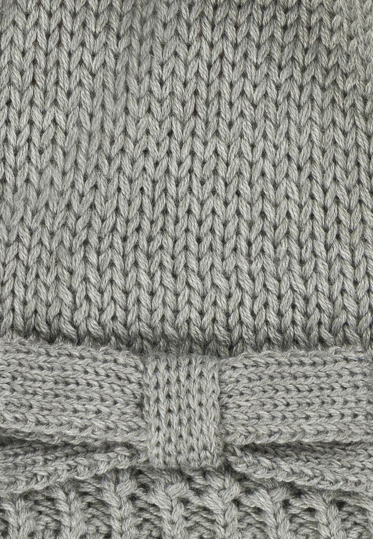 Czapka dziewczęca, szara, kokardka, Döll