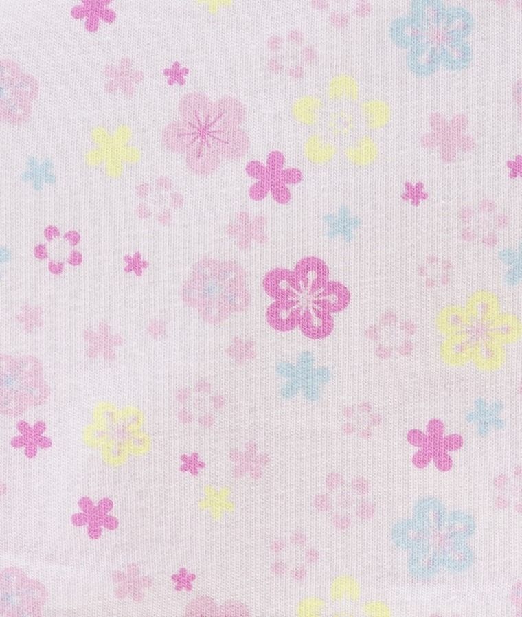 Czapka dziewczęca, wiązana, biała, kwiatki, Döll