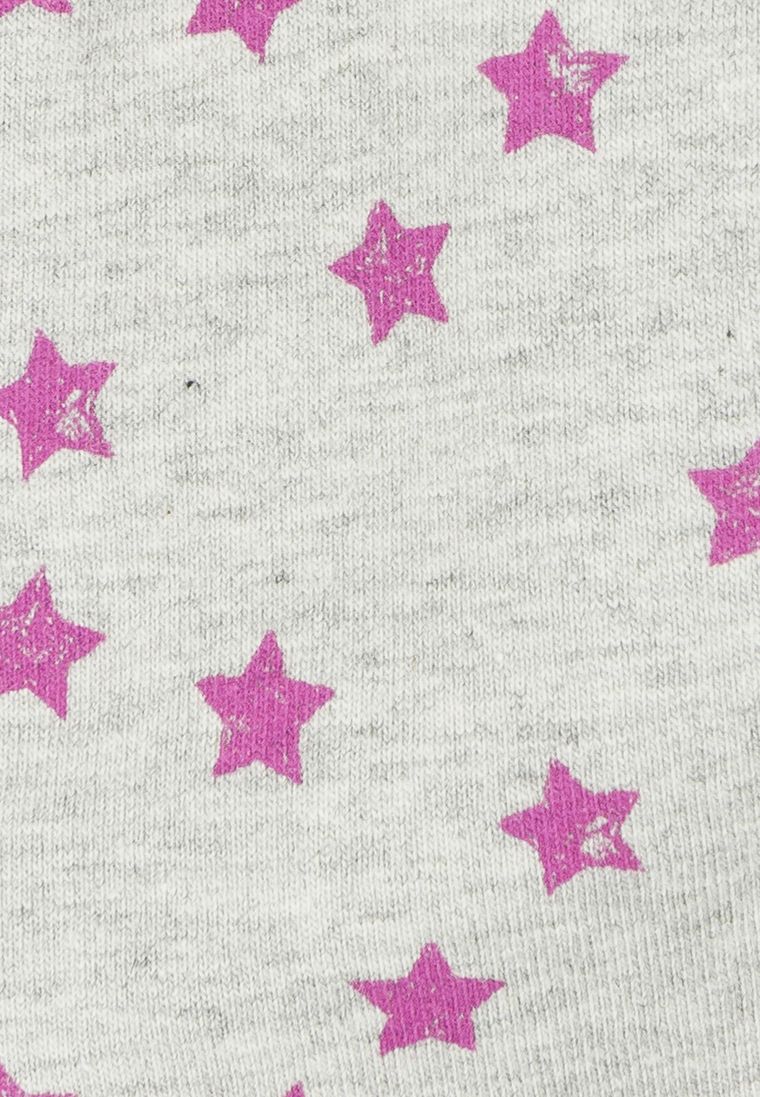 Czapka dziewczęca, wiązana, dwustronna, szaro-różowa, gwiazdki, paski, Döll